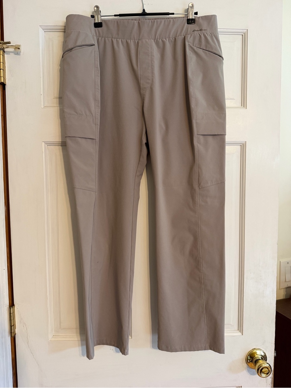Eddie Bauer Women’s TALL Cargo Pants in Taupe Gray